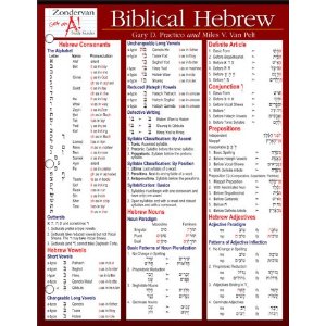 Biblical Hebrew Laminated Sheet